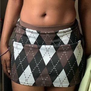 Plaid Mini Skirt